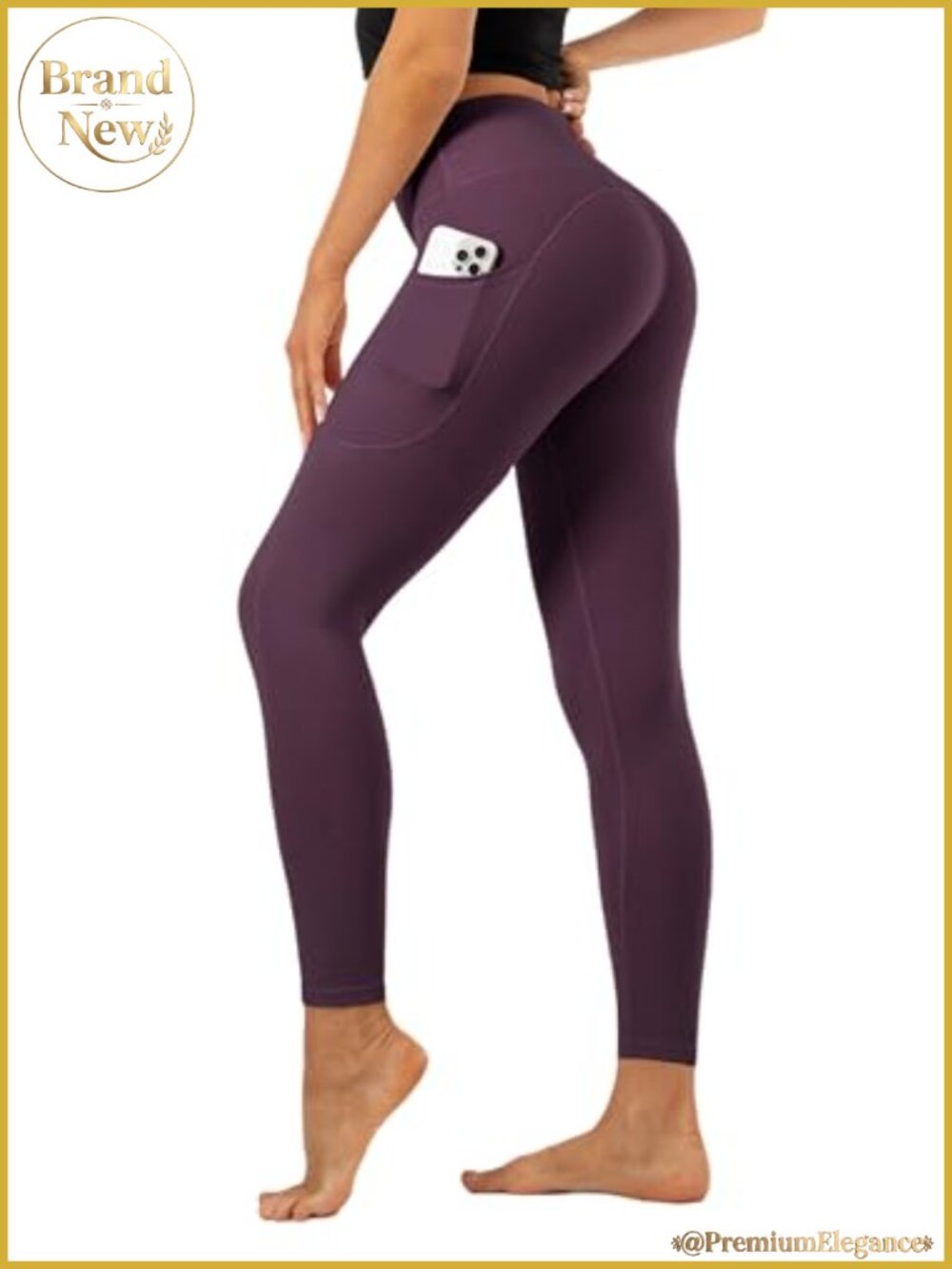 High Waisted Leggings with Pockets Tummy Control Yoga Pants Workout Gym